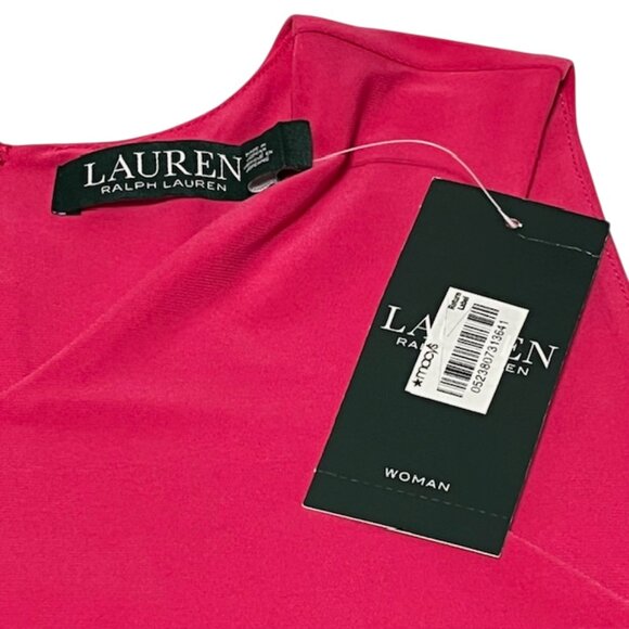 LAUREN RALPH LAUREN 1X Sleeveless V Neck Blouse Zipper Closure On The Back NWT - Picture 6 of 16